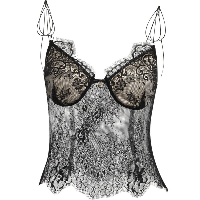 Blusa de renda com decote V - O Retalho