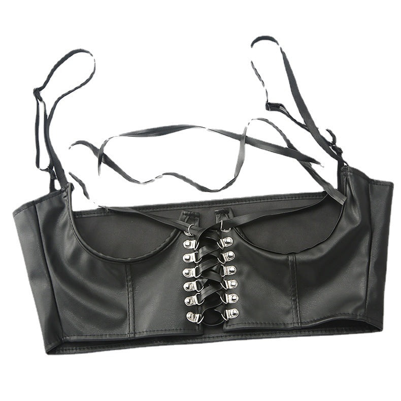 French Style European And American Fried Street Dark Girl Wrapped Chest Strap Waist Seal - O Retalho