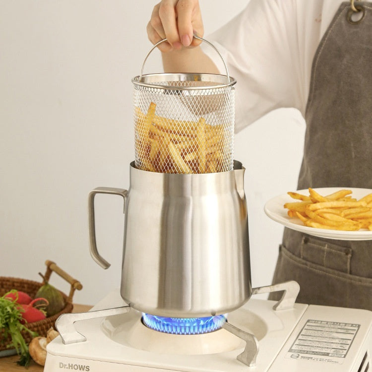Fritadeira Vertical com Coador em Aço Inoxidável
