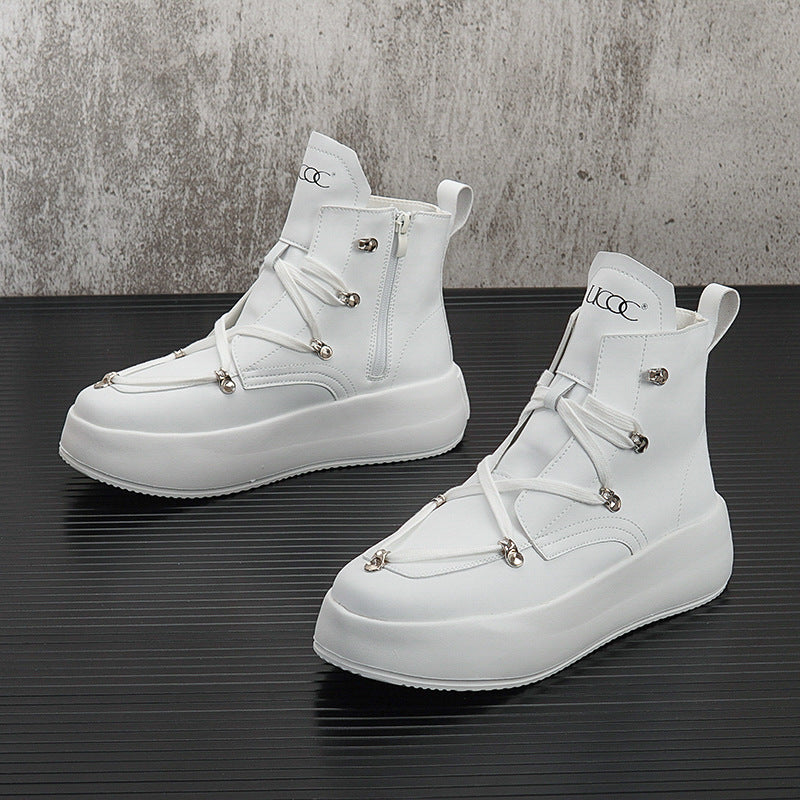 Sapatos de cano alto brancos para homens - O Retalho