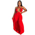 Vestido Mop com Detalhe de Amarração Halter e Cruzado com Smocking - O Retalho
