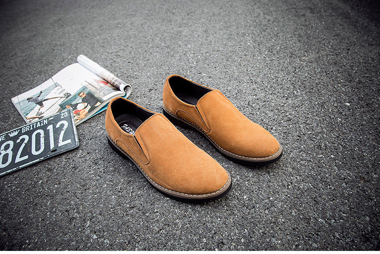 Sapatos casuais de couro masculino, adequados para lazer - O Retalho