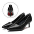 Sapatos de Trabalho de Couro Feminino Preto - O Retalho