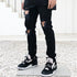 Jeans Masculino High Street Style Rasgado Preto na Moda Urbana - O Retalho