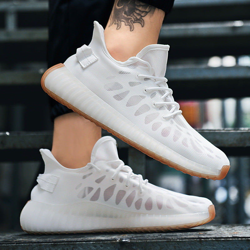 sapatos masculinos adequados para o verão com tecido elástico - O Retalho