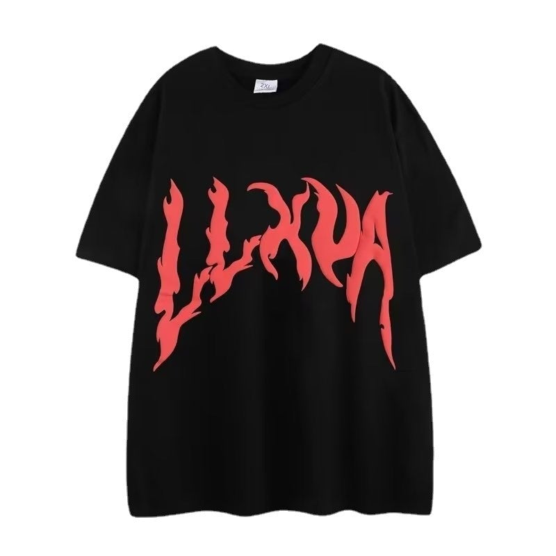 Camiseta Masculina Manga Curta de Verão Manga Solta - O Retalho