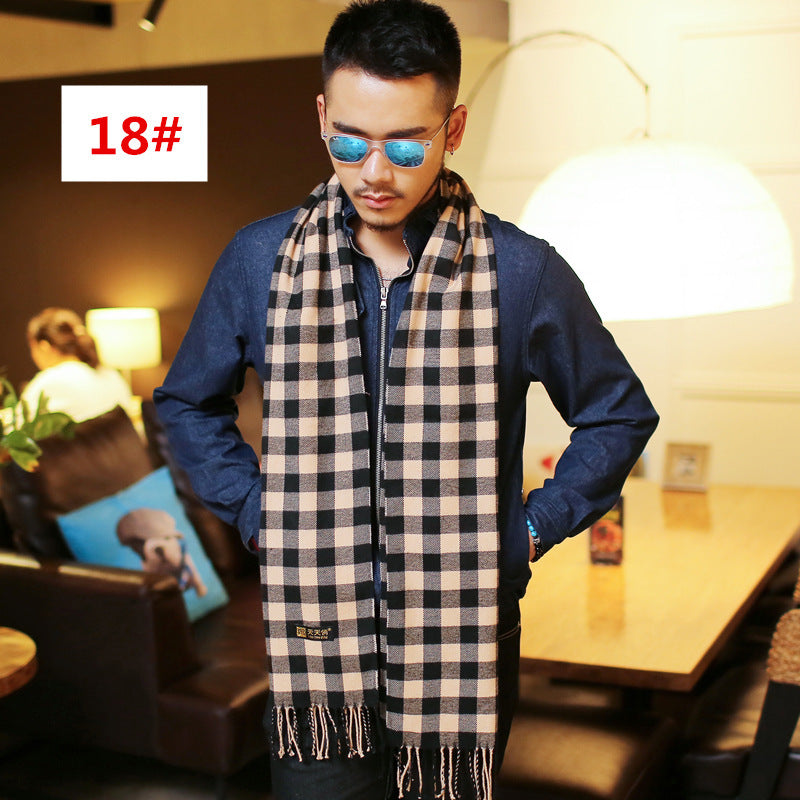 Cachecol xadrez casual para homens - O Retalho