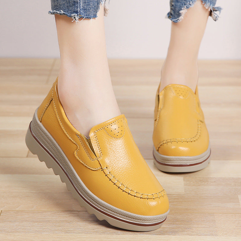 Sapatos casuais para mulheres em couro - O Retalho