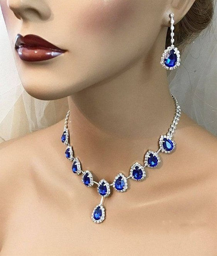 Colar de Zircônia Azul para Mulheres - O Retalho