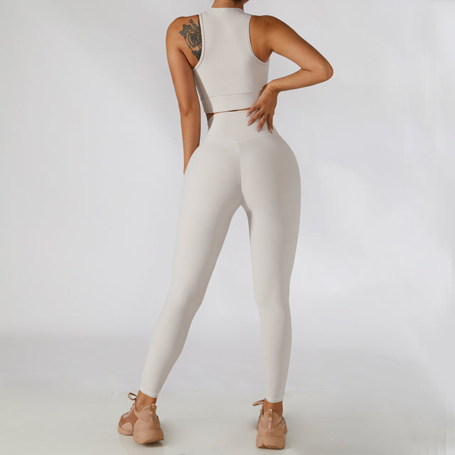 Conjunto de Ginástica com Zíper - Estilo e Conforto com Toque Moderno para Mulheres - O Retalho