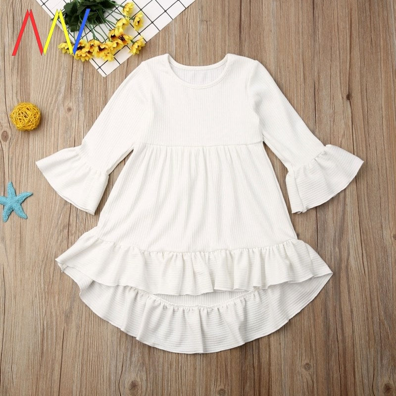 Vestidos elegantes infantil roupas de meninas com riscas - O Retalho