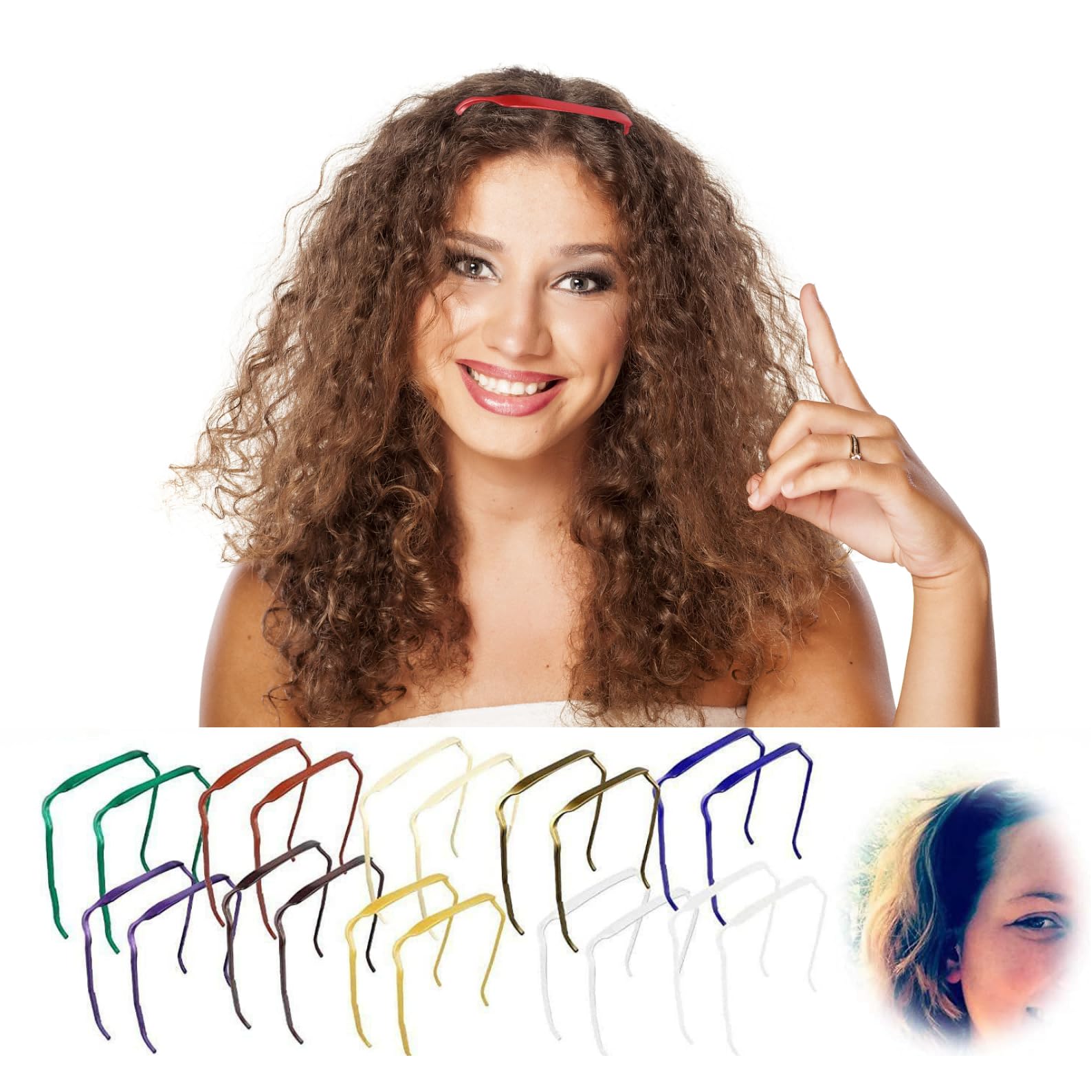 Curly Hair Headbands Thick Hair Medium Headbands For Women'Hair Invisible Hair Hoop Hairstyle Fixing Tool For Curly Hair - O Retalho
