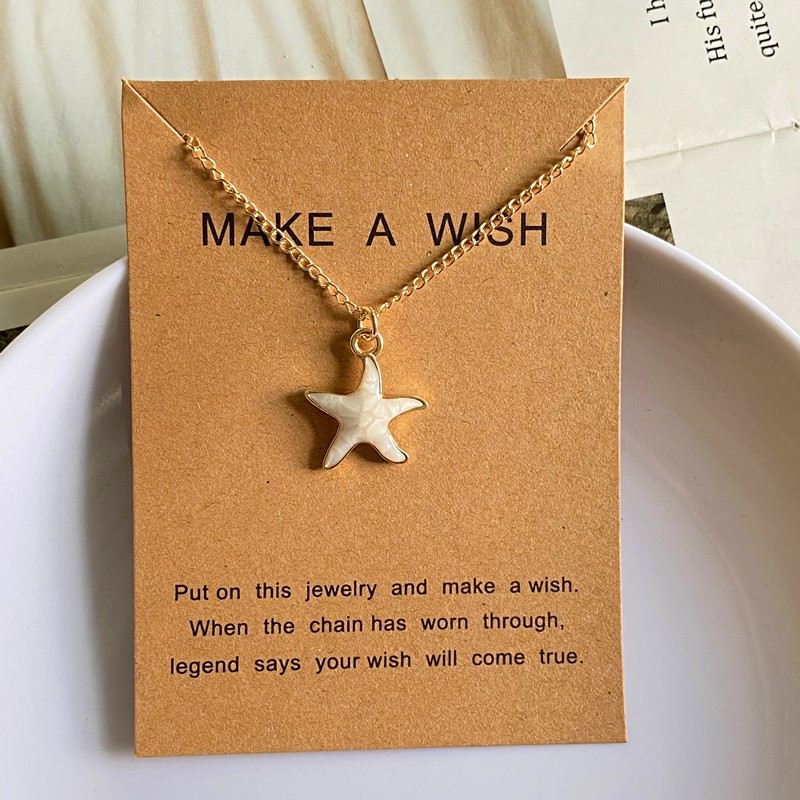 Colar de pingente de estrela do mar para mulheres - O Retalho
