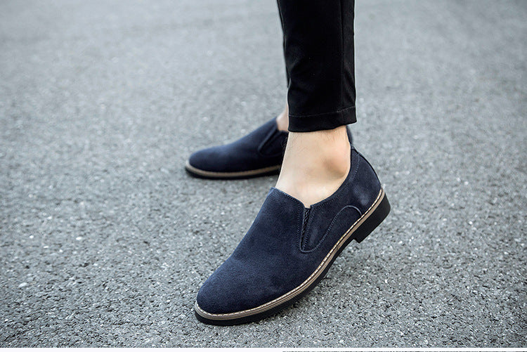 Sapatos casuais de couro masculino, adequados para lazer - O Retalho
