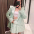 Blazer de textura xadrez - O Retalho