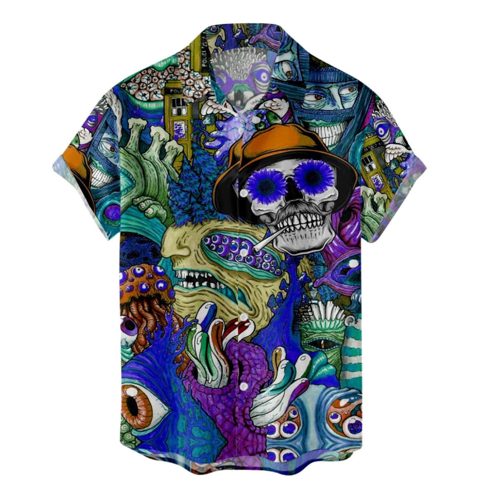 ☠️Camisa masculina de Halloween - O Retalho