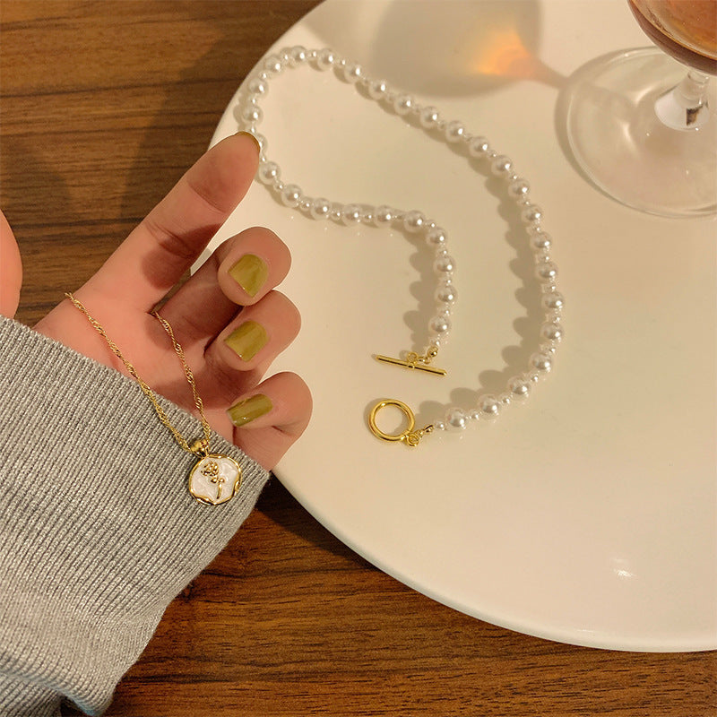 Colar Pingente Retro Francês Para Mulheres - O Retalho