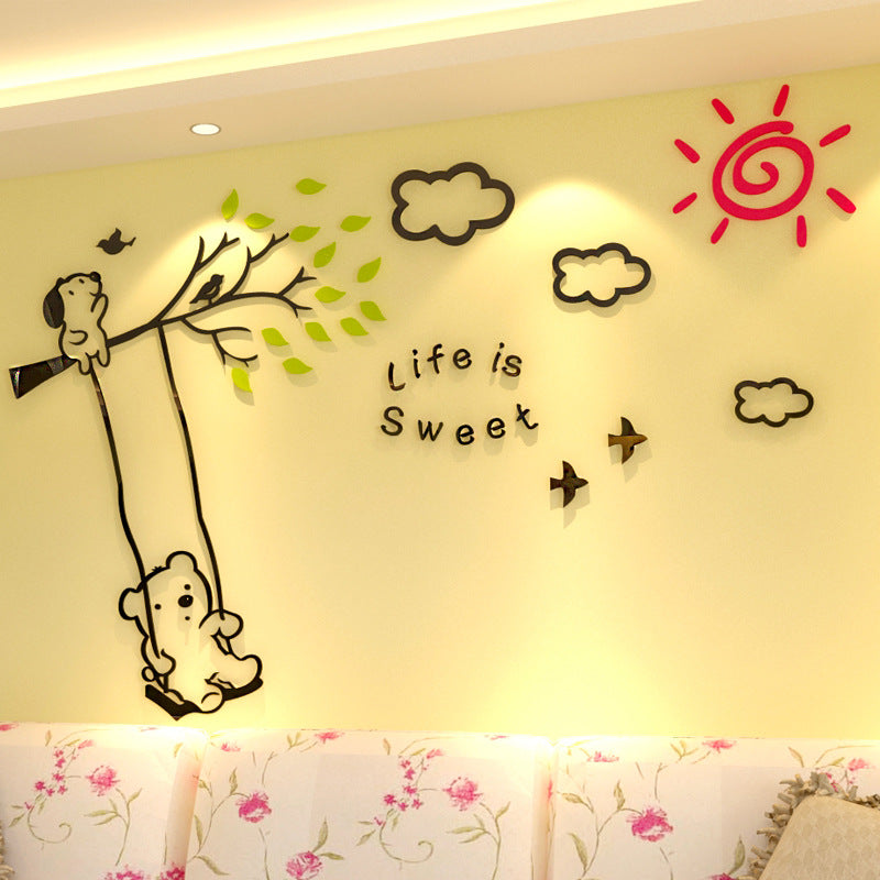 Quarto de crianças TV fundo parede sala de estar adesivos - O Retalho