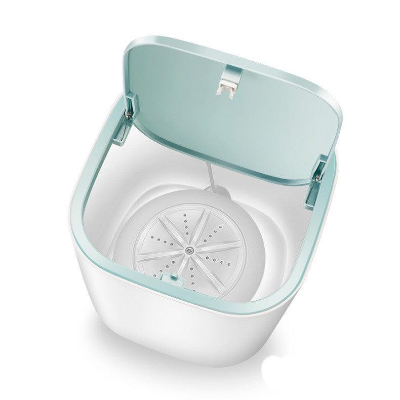 Household Small Laundry Bucket Mini Turbo Table Washing Machine Student Dormitory Underwear Socks Washer - O Retalho