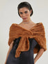 Women's Wool Shawl Knitted Outerwear - O Retalho