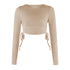 Crop Top Gola Redonda Manga Longa - O Retalho