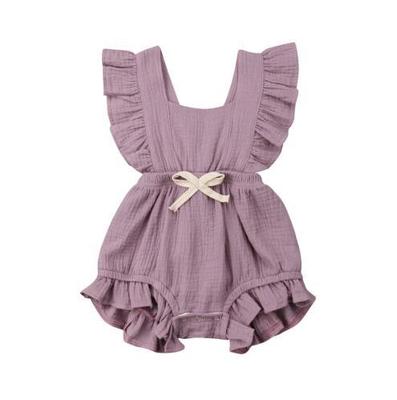 Vestido de bebê com laço e manga - O Retalho