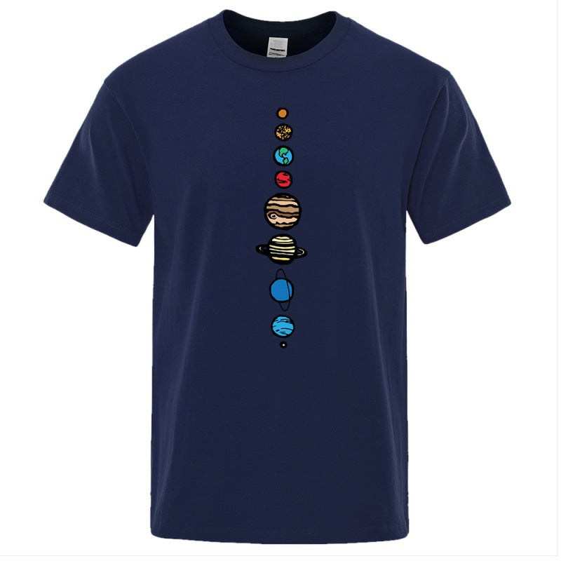 Camiseta Manga curta masculina estampada de gola redonda - O Retalho