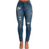 Calças jeans femininas com tornozelo ajustado, modelagem slim e cintura que realça os quadris, Calças femininas - O Retalho