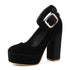 Simple sexy nightclub high heel single shoe suede - O Retalho