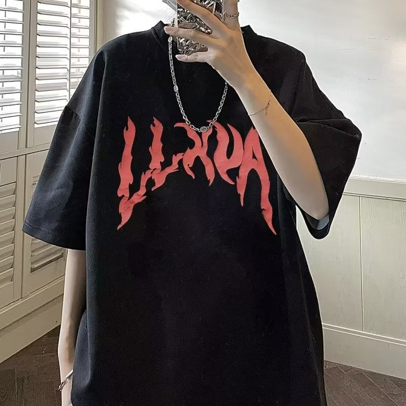 Camiseta Masculina Manga Curta de Verão Manga Solta - O Retalho