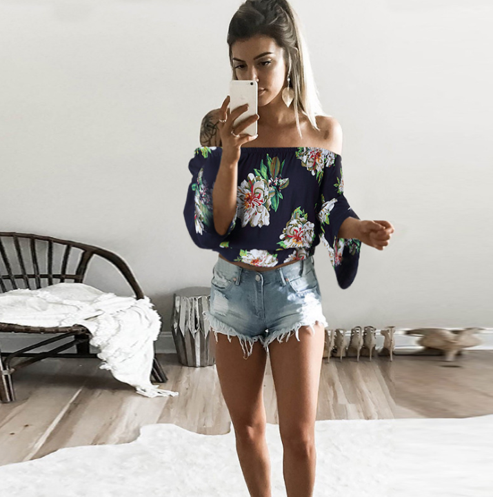Blusa de chiffon com estampa floral - O Retalho