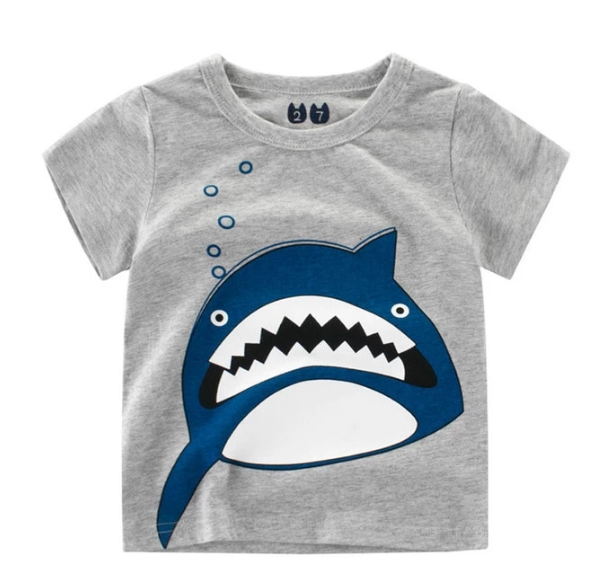 camiseta infantis de algodão e mangas curtas - O Retalho