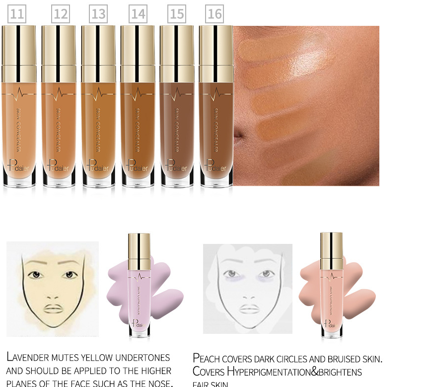 Base de maquiagem profissional Pudaier Foundation Moisturizer - O Retalho