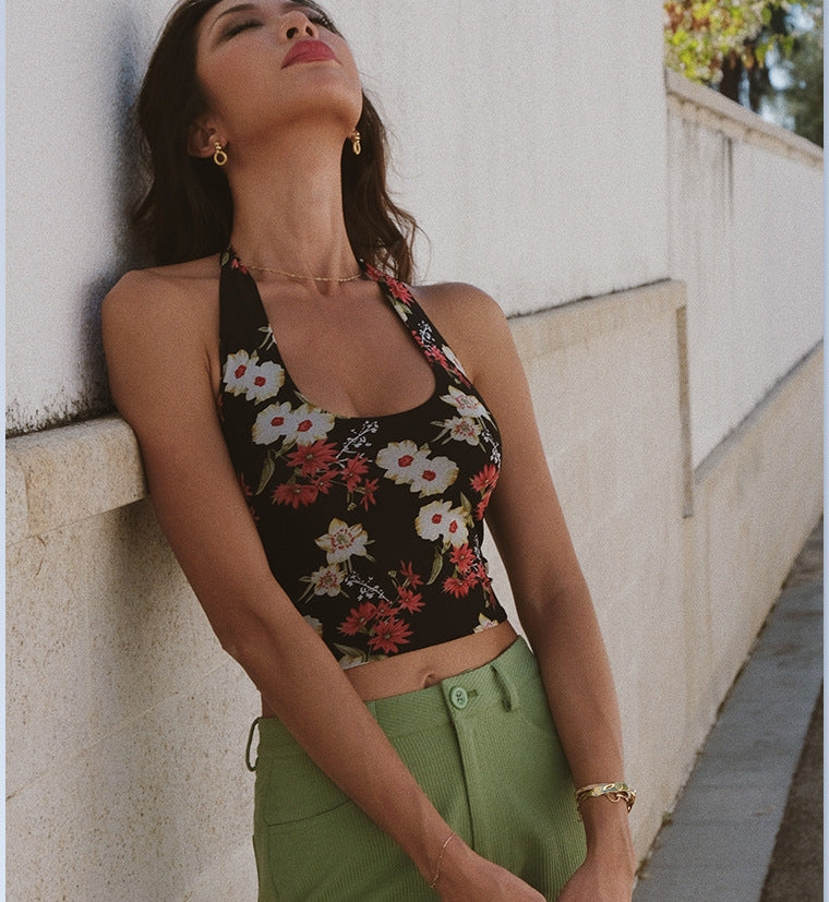 Conjunto de Roupas para Yoga, Dança e Fitness - Beleza Romântica Francesa com Detalhe nas Costas 🌹 ⚫ 🧡 - O Retalho