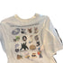 White Cartoon Print Short Sleeve Loose All-match - O Retalho