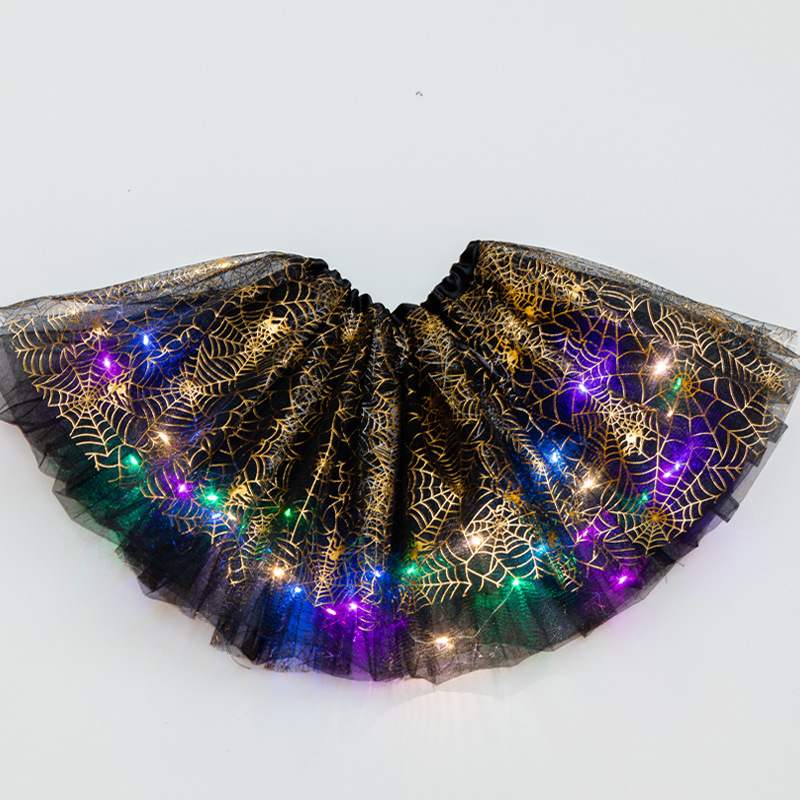 Magical & Luminous LED Princess Halloween Tutu Skirt Sequins Shiny Skirt - O Retalho