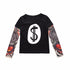 Tattoo long sleeve stitching top - O Retalho