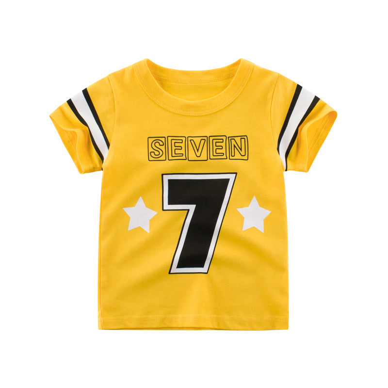 Camiseta de manga curta para meninos no verão - O Retalho
