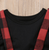 conjunto de manga comprida vestido de alça xadrez - O Retalho