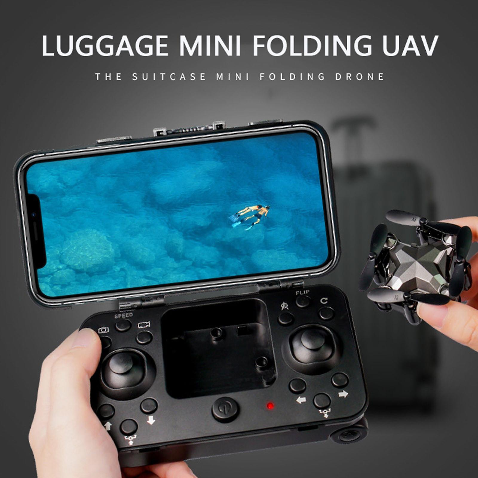 Nova caixa de armazenamento de bagagem dobrável mini uav fotografia aérea controle remoto quatro eixos crianças brinquedos drone - O Retalho