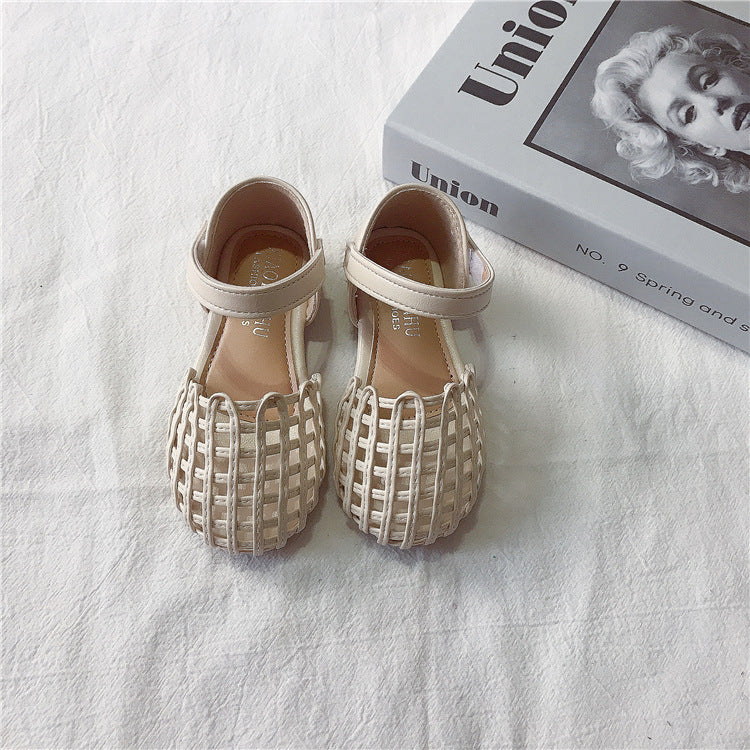 Sapatos femininos com sola macia e biqueira trançada - O Retalho