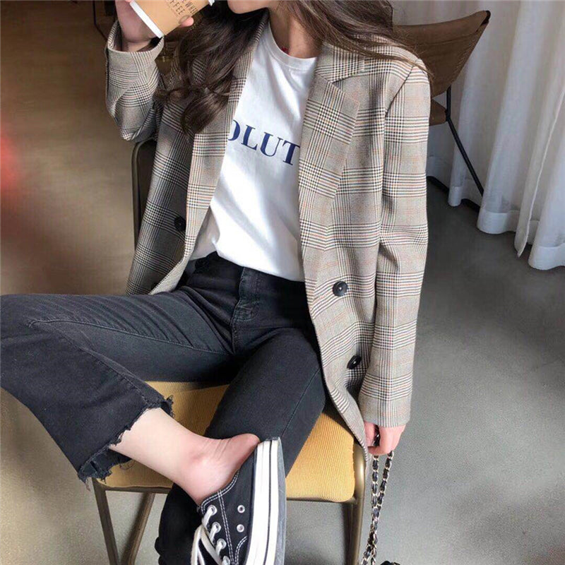 Blazer xadrez feminino - O Retalho
