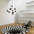 3d vortex tapete preto branco grade buraco ilusão tapete para sala de estar quarto anti-deslizamento tapetes casa moda - O Retalho