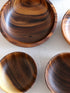 Tigela de madeira de acácia, utensílios de mesa de madeira de acácia. - O Retalho
