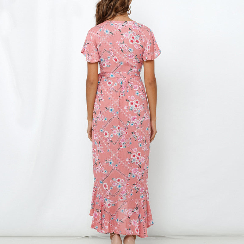 Vestido estampado de verão para mulheres - O Retalho