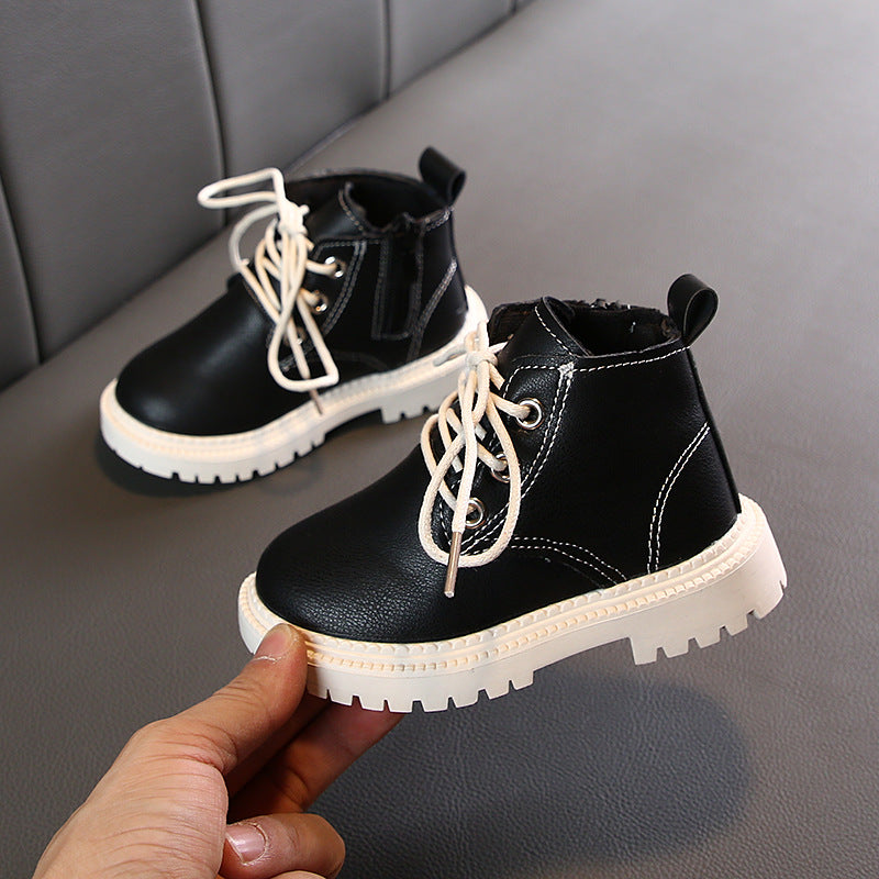 Botas Curtas de Couro Sintético para Meninos - O Retalho