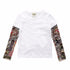 Tattoo long sleeve stitching top - O Retalho