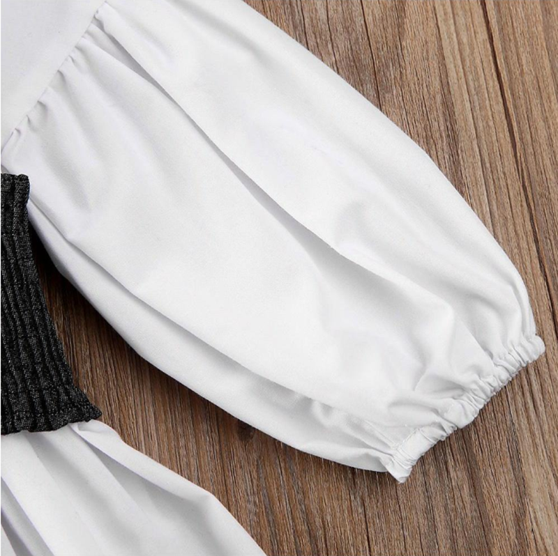 vestido branco evasê para meninas - O Retalho