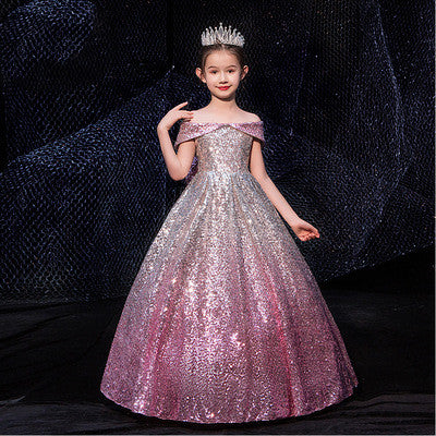 Vestido de cauda longa para meninas - O Retalho