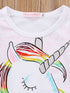 camisola infantil com estampa de unicórnio - O Retalho